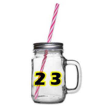 Symbole du chiffre 23 - Bocal à boisson - transparent - Droite
