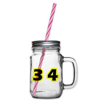 34 Symbole numérique - Bocal à boisson - transparent - Droite