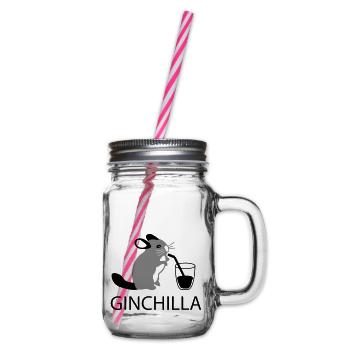ginchilla - Gin and chilling - Glass jar with handle and screw cap - clear - Right