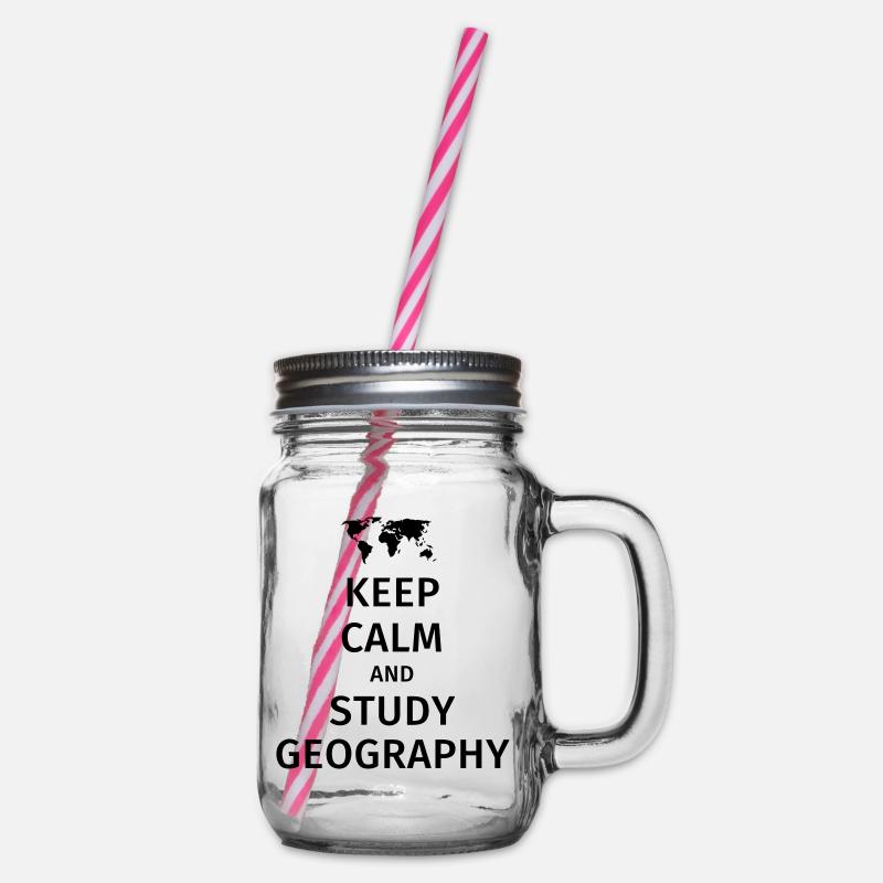 keep calm and study geography - Bocal à boisson - transparent