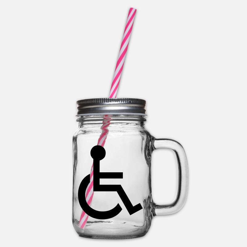 Handicapés symbole de fauteuil roulant - Bocal à boisson - transparent