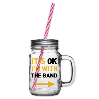 Im with the Band - Glass jar with handle and screw cap - clear - Right