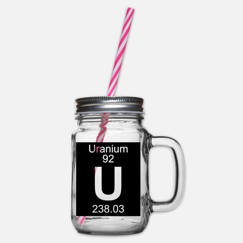 Element 92 - u (uranium) - Inverse (Full) - Bocal à boisson - transparent