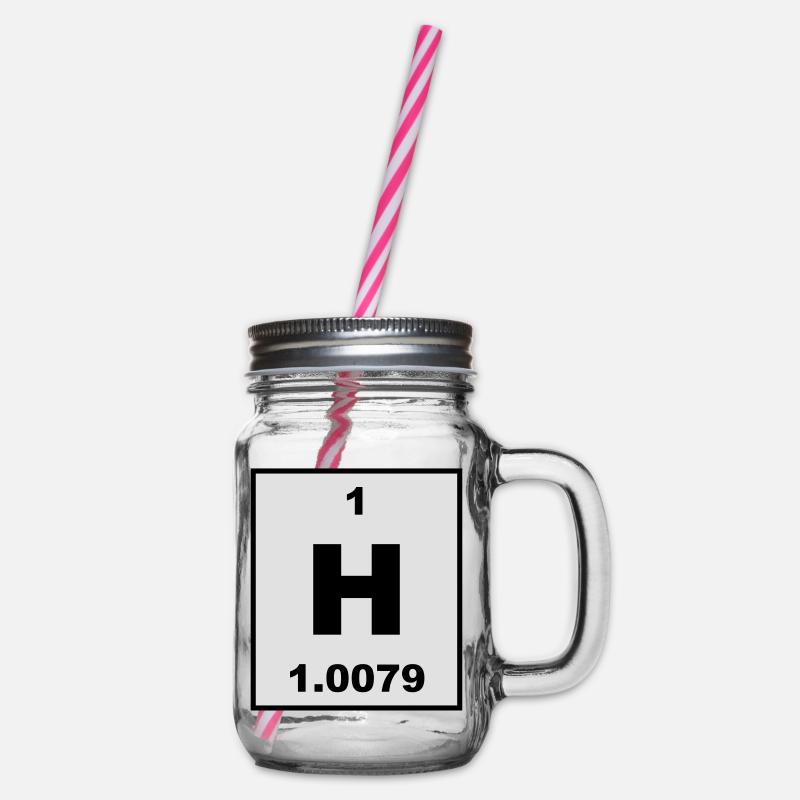 Element 1 - h (hydrogen) - Short (white) - Bocal à boisson - transparent