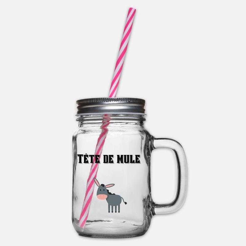 Tête de mule ! 🐴🐎 - Bocal à boisson - transparent