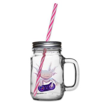 Gamer Axolotl Gamer Gaming - Bocal à boisson - transparent - Droite