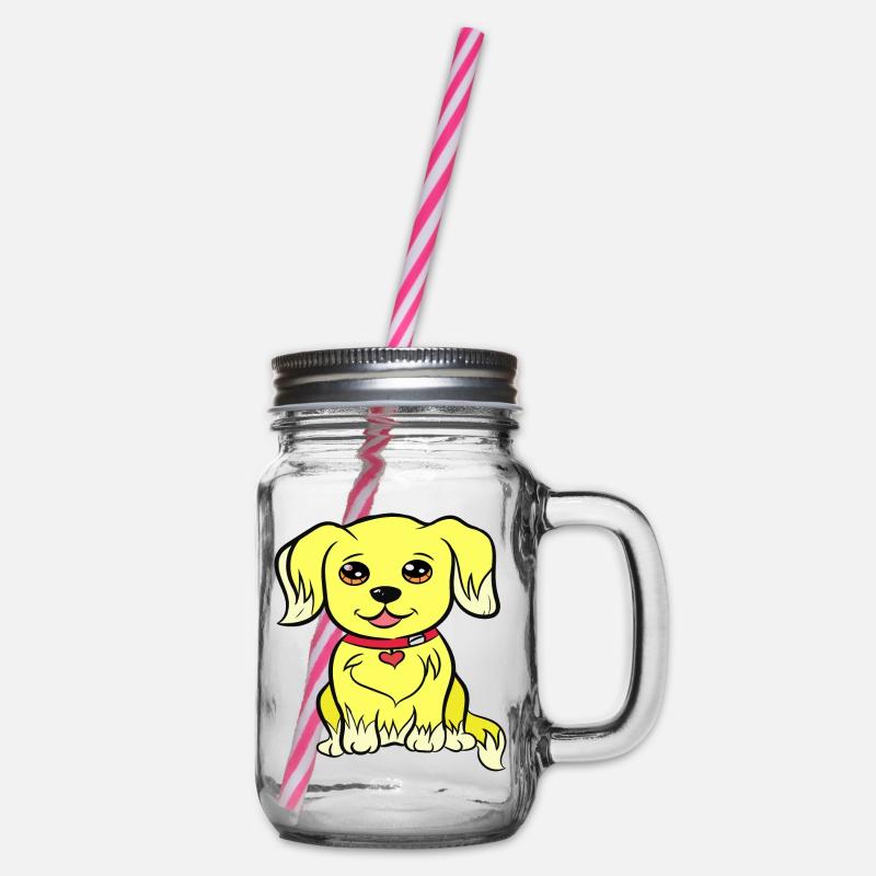 Conception de chien Kawaii - Bocal à boisson - transparent