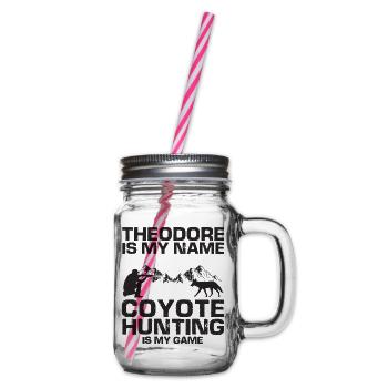 Capture de coyotes et conception de chasseur de coyotes - Bocal à boisson - transparent - Droite