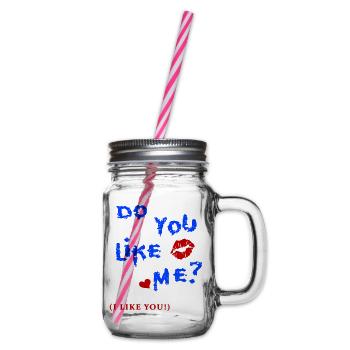 do You like Me, Love - Henkelglas mit Schraubdeckel - Klar - Rechts