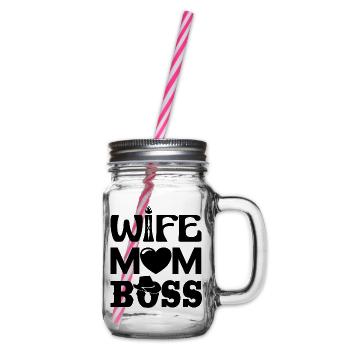Femme Maman Boss - Bocal à boisson - transparent - Droite