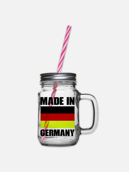 made in germany - Henkelglas mit Schraubdeckel - Klar