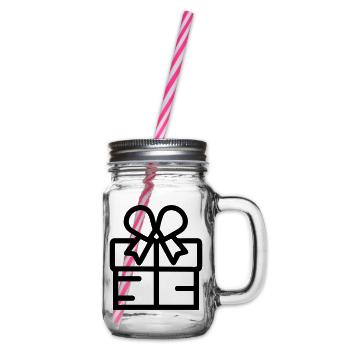 Geschenk-Icon-Box - Henkelglas mit Schraubdeckel - Klar - Rechts