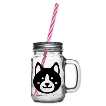 Hund - Henkelglas mit Schraubdeckel - Klar - Rechts