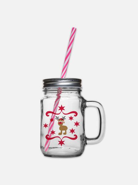 Lustige Geschenke zu Weihnachten - Henkelglas mit Schraubdeckel - Klar
