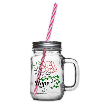 Hope Hoffnung - Henkelglas mit Schraubdeckel - Klar - Rechts