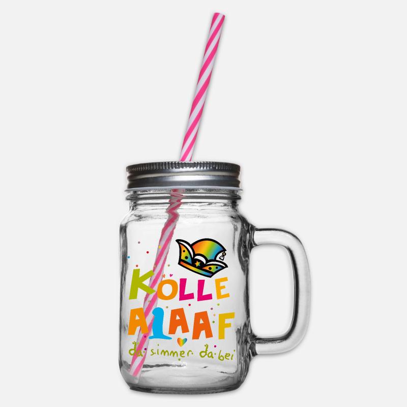 Karneval Alaaf - Henkelglas mit Schraubdeckel - Klar