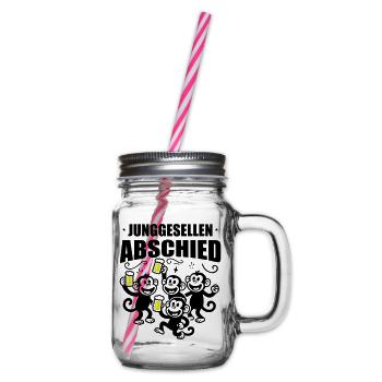 Junggesellenabschied Jga Affen Bier - Henkelglas mit Schraubdeckel - Klar - Rechts