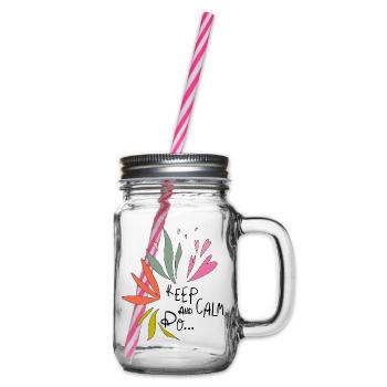 Keep Calm  - Henkelglas mit Schraubdeckel - Klar - Rechts