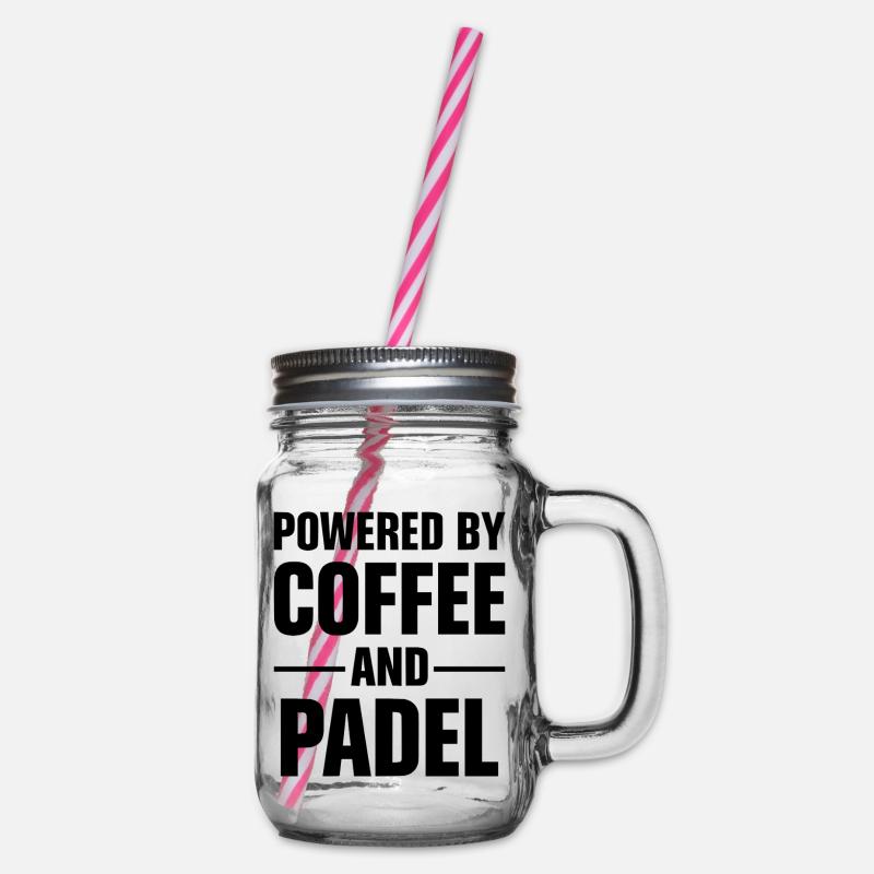 Padel & Kaffee – Propulsés par le café et le padel - Bocal à boisson - transparent