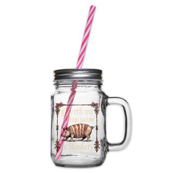 Giveth me thine swine in blankets - Glass jar with handle and screw cap - clear - Right