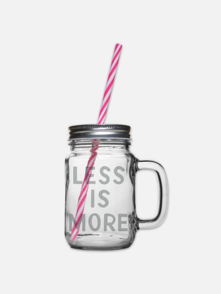 Less Is More - Henkelglas mit Schraubdeckel - Klar