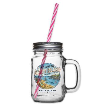 Willkommen im Paradies - Henkelglas mit Schraubdeckel - Klar - Rechts