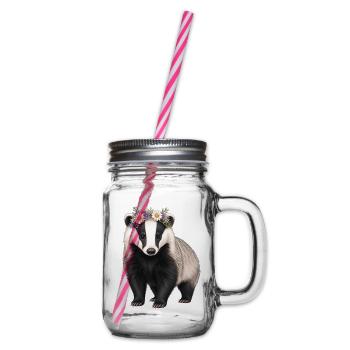 Dachs - Henkelglas mit Schraubdeckel - Klar - Rechts