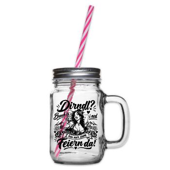 Dirndl? Brauch i ned - Henkelglas mit Schraubdeckel - Klar - Rechts