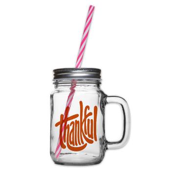 Dankbarkeit  - Henkelglas mit Schraubdeckel - Klar - Rechts