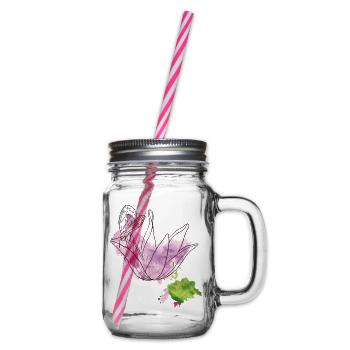 Blüte mit Insekt - Henkelglas mit Schraubdeckel - Klar - Rechts