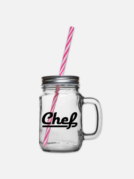 Chef - Henkelglas mit Schraubdeckel - Klar