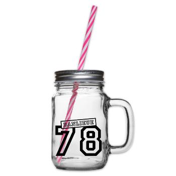 banlieue 78 - Glass jar with handle and screw cap - clear - Right
