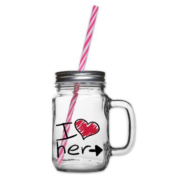 i_love_her_va2 - Henkelglas mit Schraubdeckel - Klar - Rechts