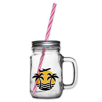 Urlaub - Henkelglas mit Schraubdeckel - Klar - Rechts