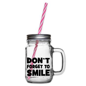 smile - Glass jar with handle and screw cap - clear - Right