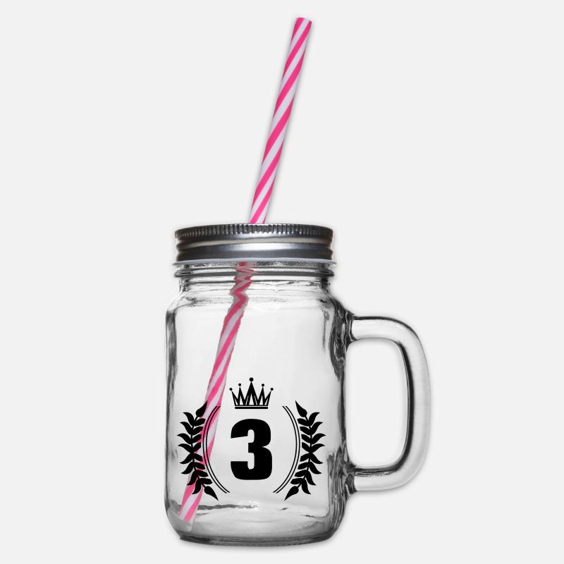nummer 3 - Henkelglas mit Schraubdeckel - Klar