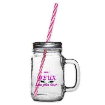 mes yeux sont plus haut 2 - Bocal à boisson - transparent - Droite