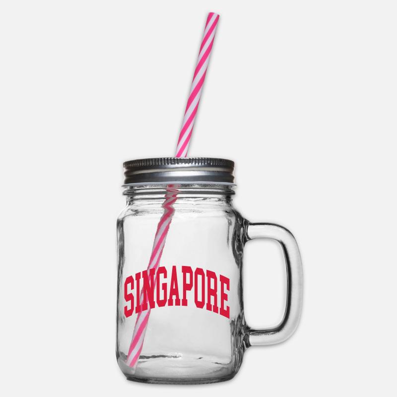 Singapur - Henkelglas mit Schraubdeckel - Klar