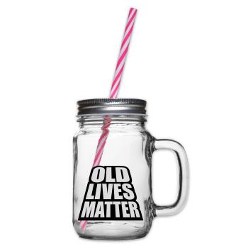 old lives matter Zitat - Henkelglas mit Schraubdeckel - Klar - Rechts