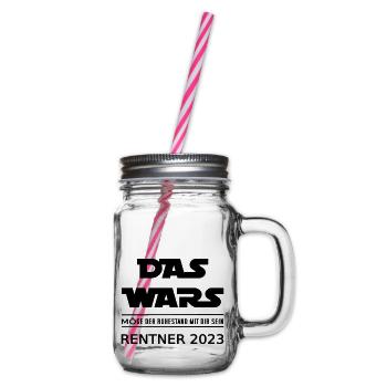 Rentner 2023 - Henkelglas mit Schraubdeckel - Klar - Rechts