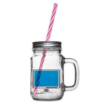 Design Screen Display Computer - Glass jar with handle and screw cap - clear - Right