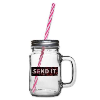 SEND IT Boxlogo - Henkelglas mit Schraubdeckel - Klar - Rechts