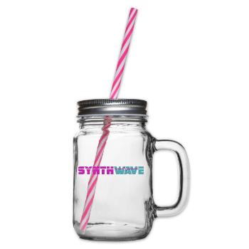 Synthwave - Glass jar with handle and screw cap - clear - Right