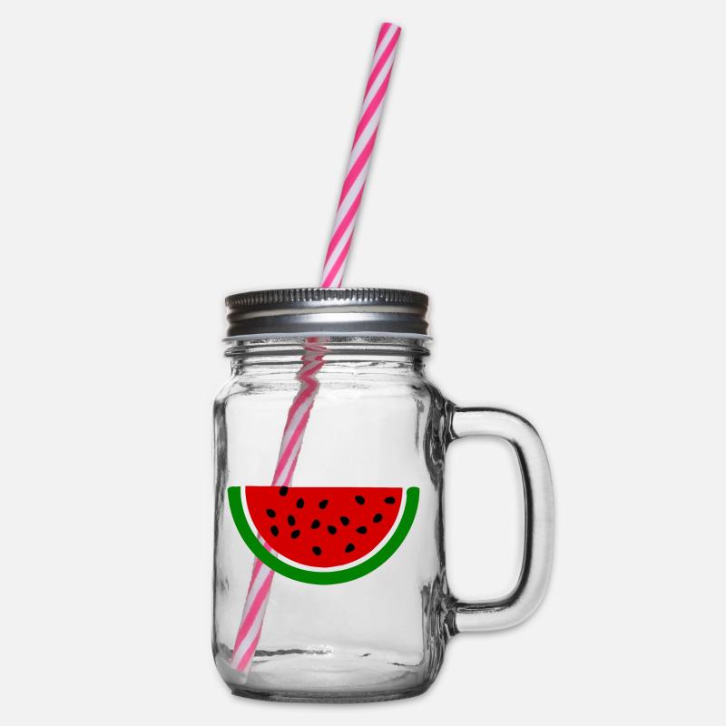 Wassermelone melone - Henkelglas mit Schraubdeckel - Klar