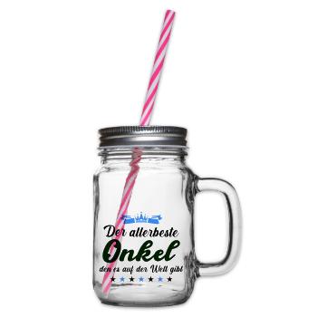 Best Uncle of All - Glass jar with handle and screw cap - clear - Right