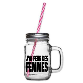 j'ai peur des femmes - Bocal à boisson - transparent - Droite