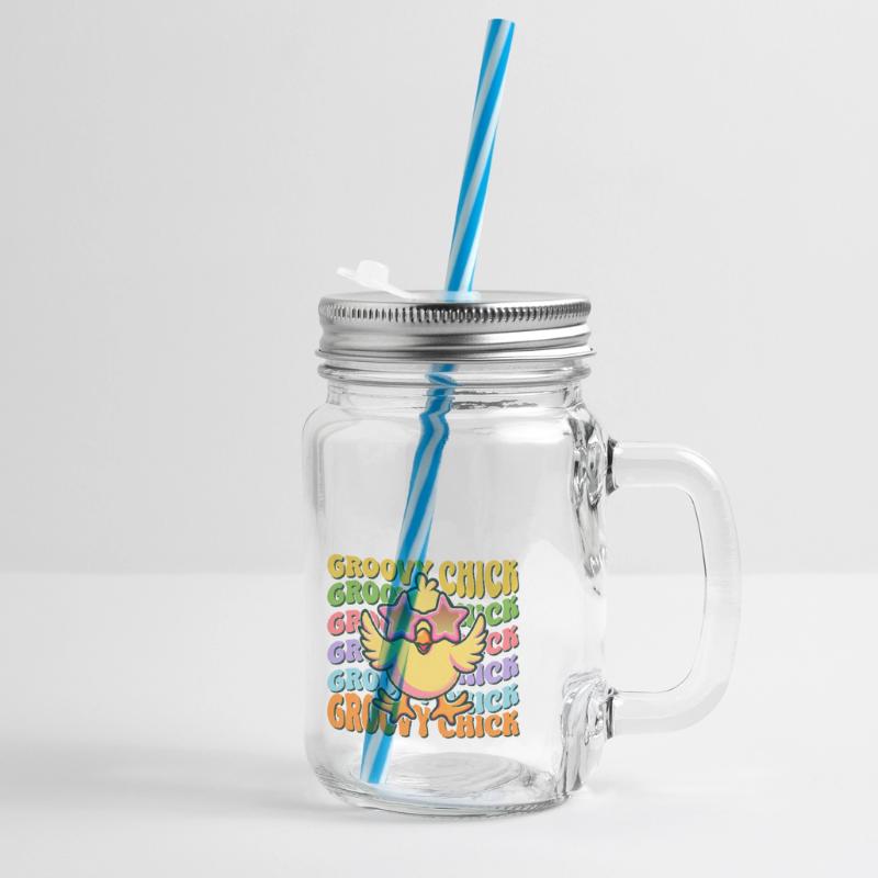 Easter Easter Bunny Easter Eve Easter Sunday Easter Egg Spring Glass jar with handle and screw cap