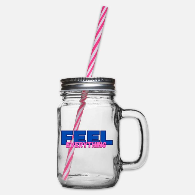 FEEL everything - Henkelglas mit Schraubdeckel - Klar