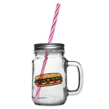 Illustration de sandwich frais - Bocal à boisson - transparent - Droite