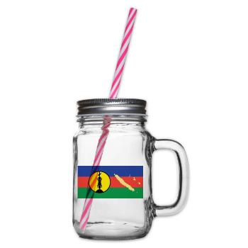 Neukaledonien-Kanaky-Rückenpfeil - Henkelglas mit Schraubdeckel - Klar - Rechts